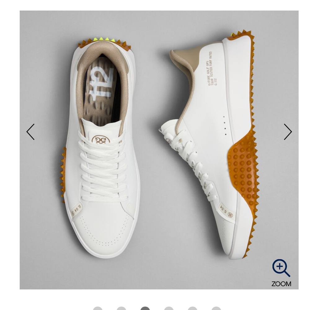 G Fore men’s G.112 golf shoes white size 15 in dune/Gum